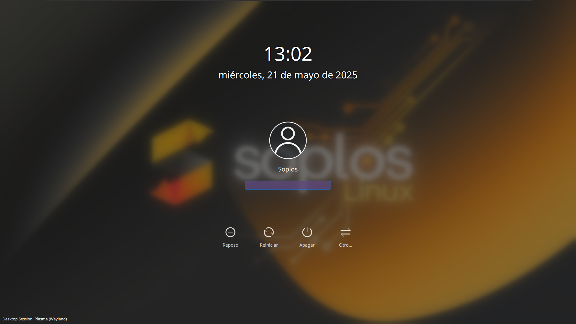 Pantalla de login SDDM