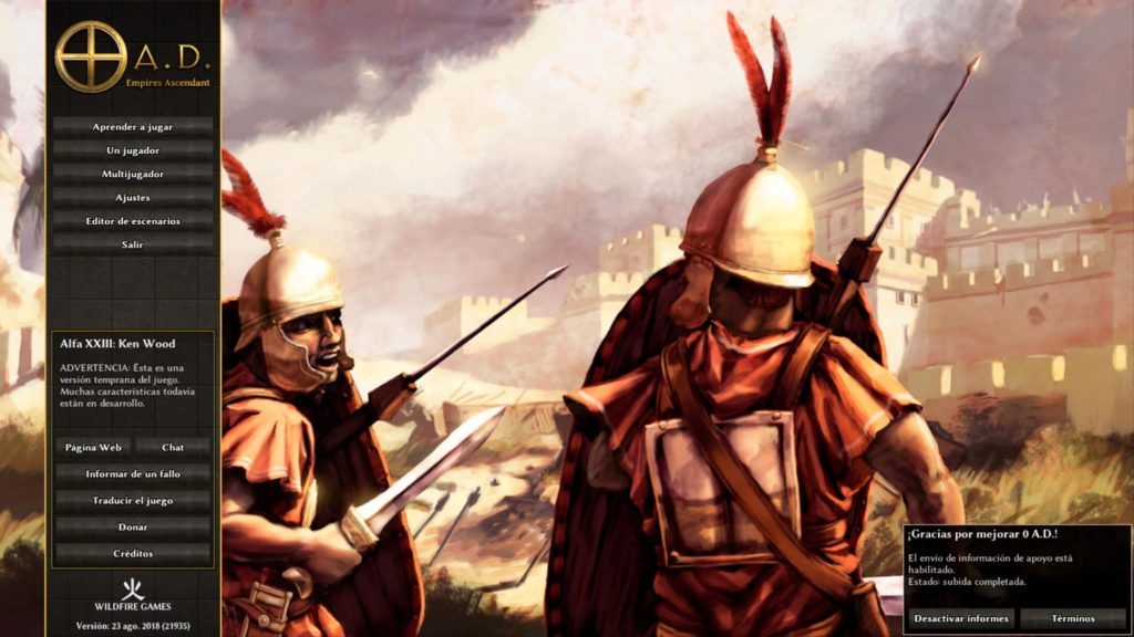 Interfaz de 0 A.D.