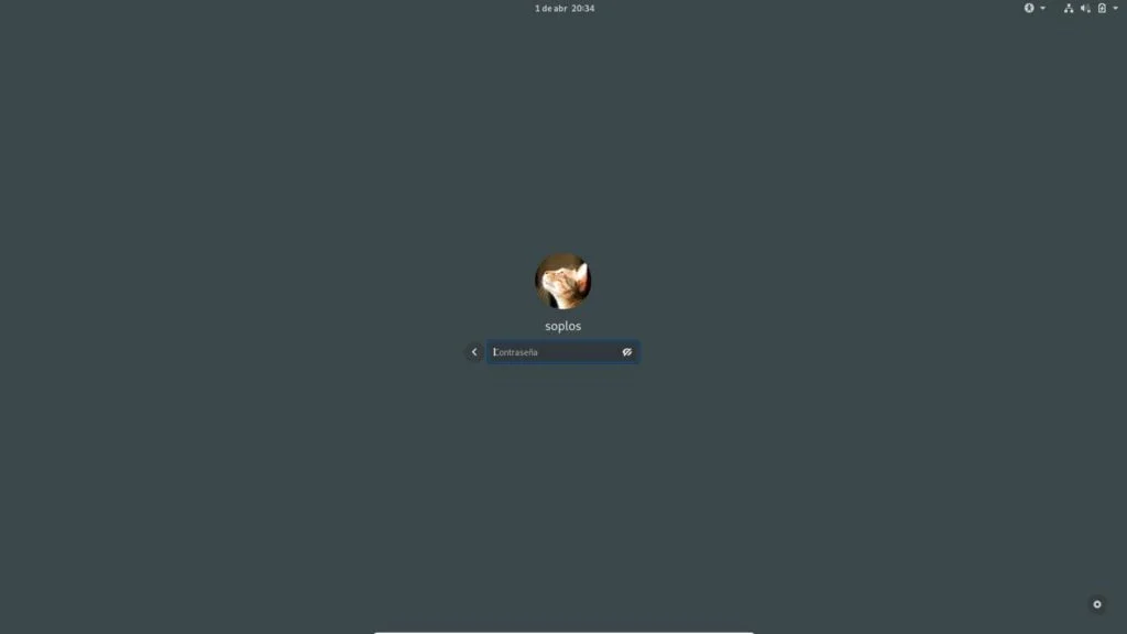 Pantalla de login de Arch Linux
