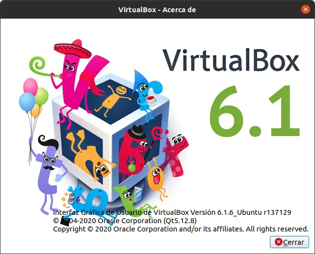 Versión de VirtualBox