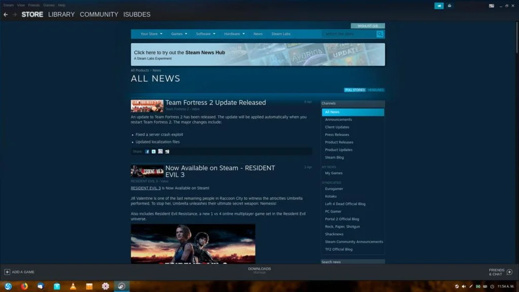 Noticias en Steam