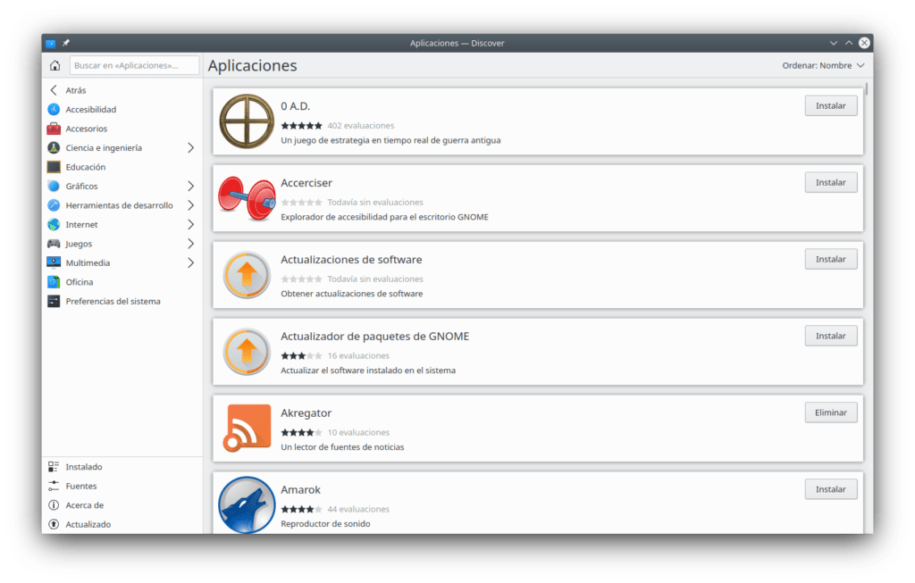 Market Discover de Openmandriva