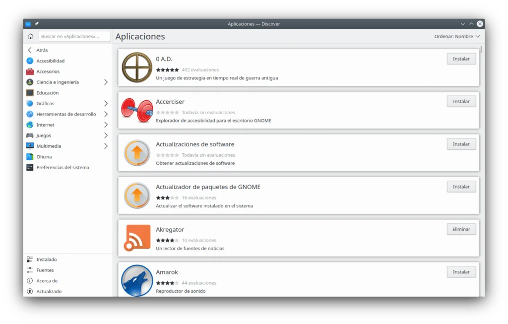 Market Discover de Openmandriva
