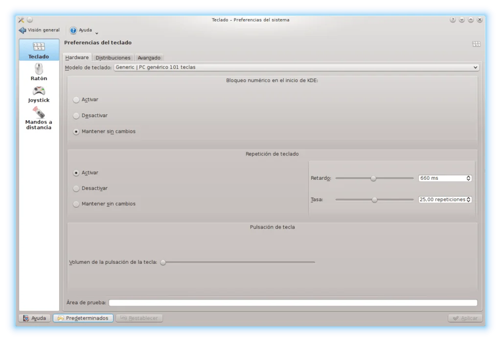 Panel de control de Slackware 14.2