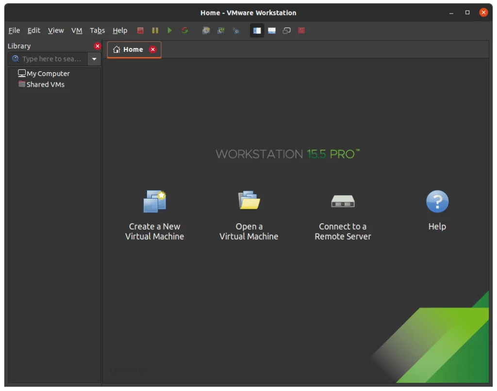 Interfaz de VMware Workstation