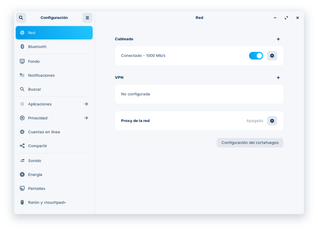 Panel de control de Zorin OS 16