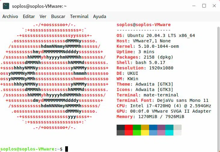 Versión de kernel de Ubuntu Kylin