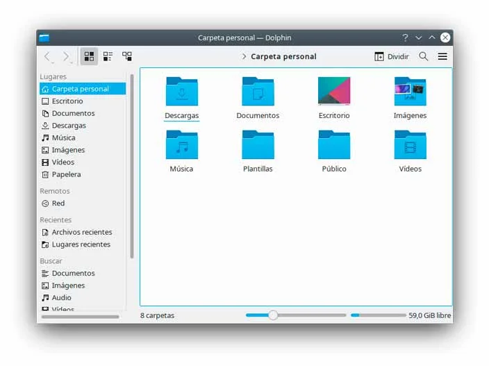 Gestor de archivos de Q4OS 4.6