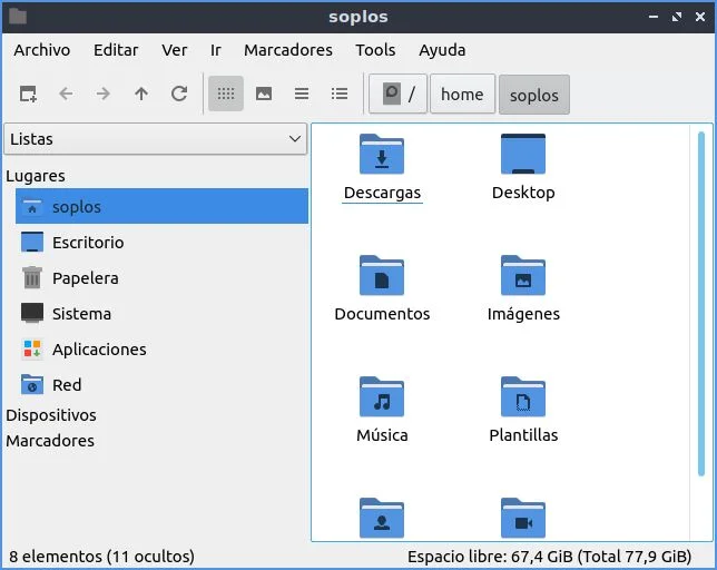 Sistema de archivos de Lubuntu 21.10