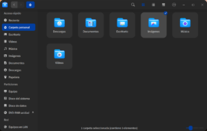 Explorador de archivos de Deepin 23